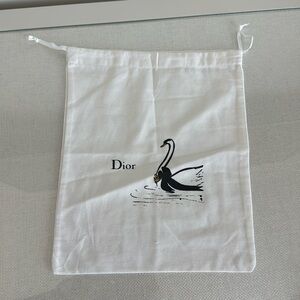 DIOR White Fabric Dust Sleeper Pouch Bag